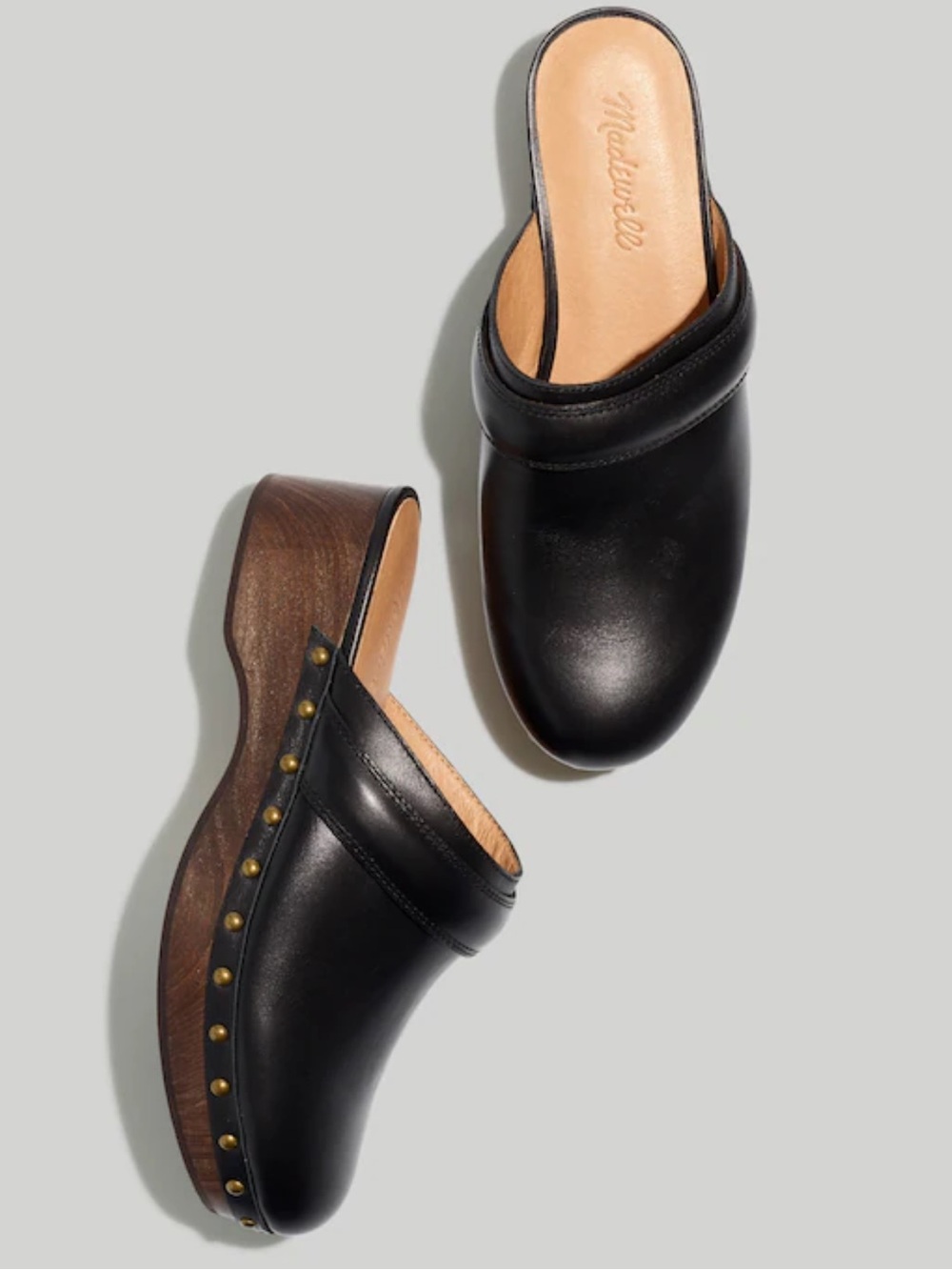 Madewell The Cecily Clog in Oiled Leather